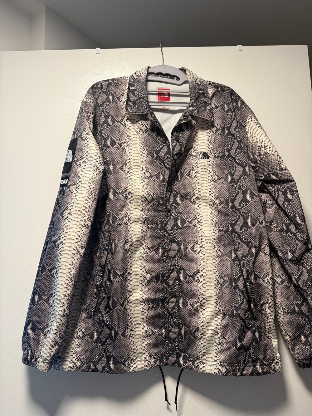 Supreme Snake-Print Coach Jacket - Black & White